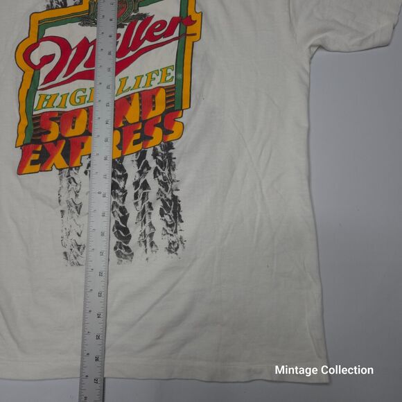 VINTAGE MILLER HIGH LIFE BEER SOUND EXPRESS TRUCK PROMO SINGLE STITCH SHIRT XL - Picture 9 of 9